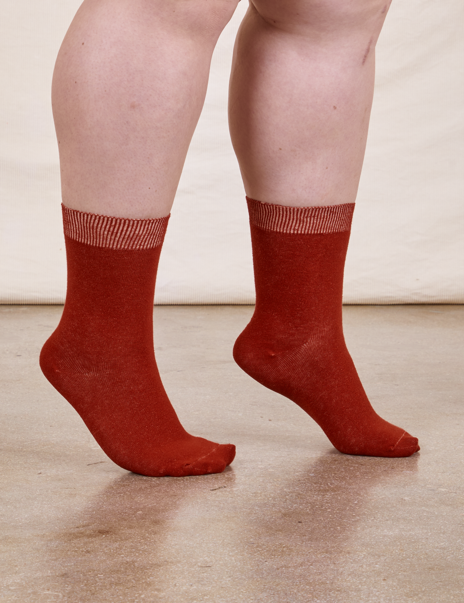 Everyday Sock in Paprika on model