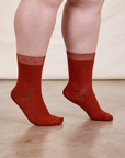 Everyday Sock in Paprika on model